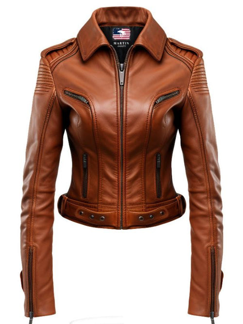 Brown Women Leather Jacket - Leather Jackets for Women