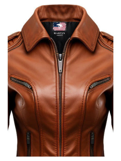 Brown Women Leather Jacket - Leather Jackets for Women