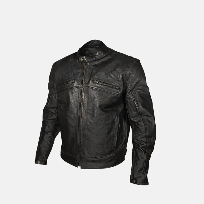 Cafe Racer Leather Biker Jacket | Men's Biker Jacket