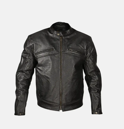 Cafe Racer Leather Biker Jacket | Men's Biker Jacket