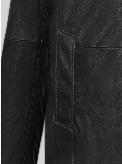 Cara Leather Trench Coat