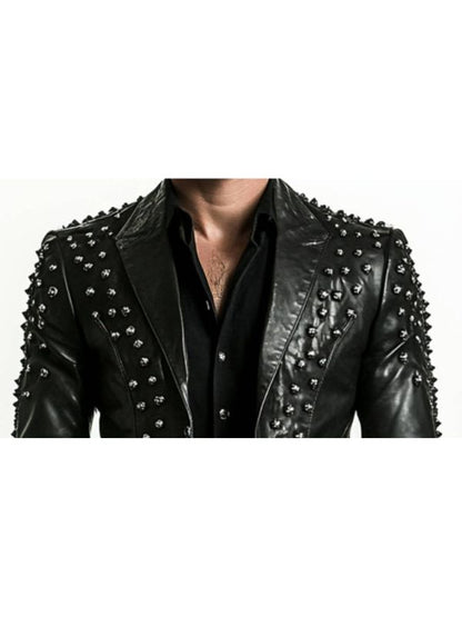Carter Black Leather Blazer - Leather Blazer for Men Black