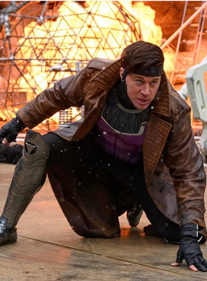 Channing Tatum Gambit Deadpool and Wolverine Leather Coat