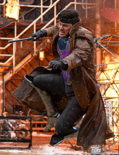 Channing Tatum Gambit Deadpool and Wolverine Leather Coat