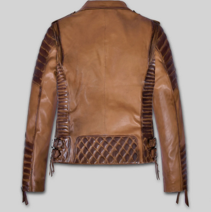 Charlotte Burnt Tan Leather Jacket