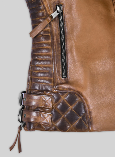 Charlotte Burnt Tan Leather Jacket