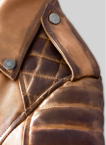 Charlotte Burnt Tan Leather Jacket