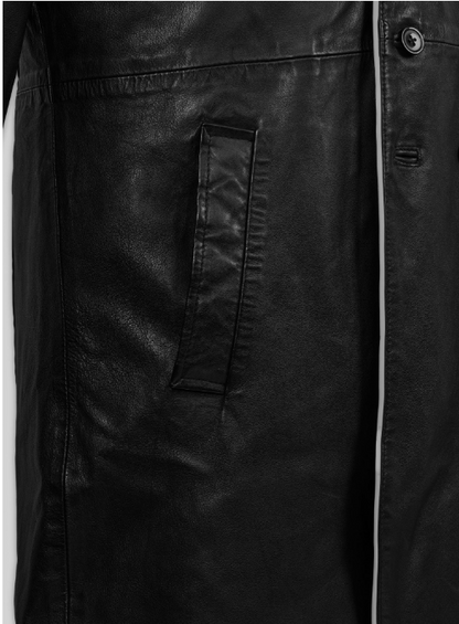 Cillian Murphy In Time Leather Long Coat