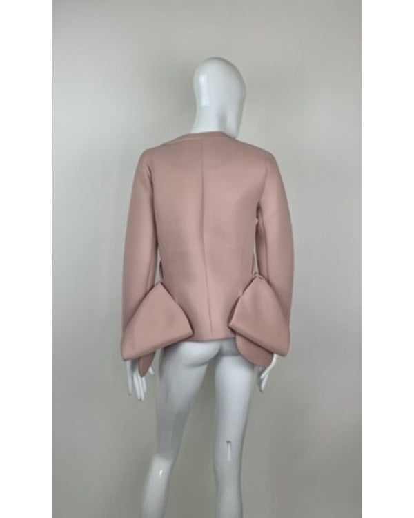 Upgraded 2024 Marisa Tomei Dusky Pink Bow Jacket