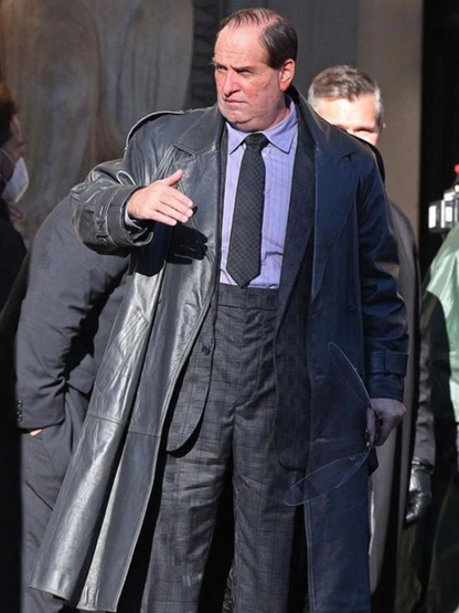 Colin Farrell The Batman Leather Long Coat