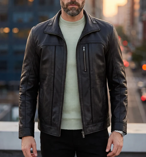 Dominion Rider Black Leather Jacket