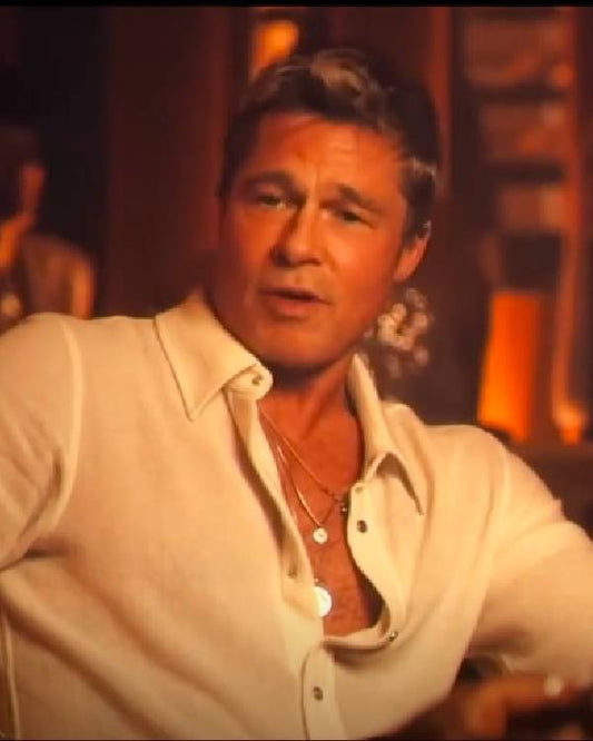 2025 Brad Pitt White Shirt
