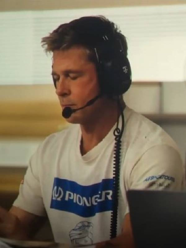 The Movie 2025 Brad Pitt White T-shirt