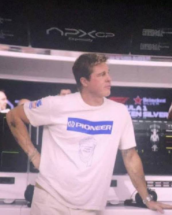 2025 Brad Pitt White T-shirt