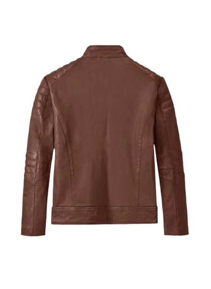 Firefly Moto Tan Biker Leather Jacket