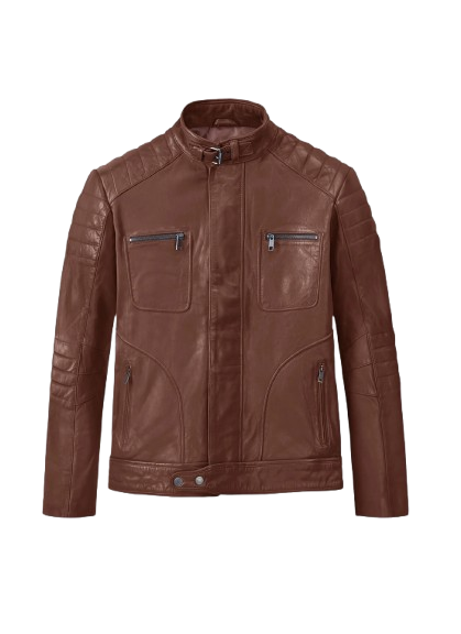 Firefly Moto Tan Biker Leather Jacket