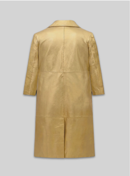 Golden Hugh Jackman The Prestige Leather Long Coat