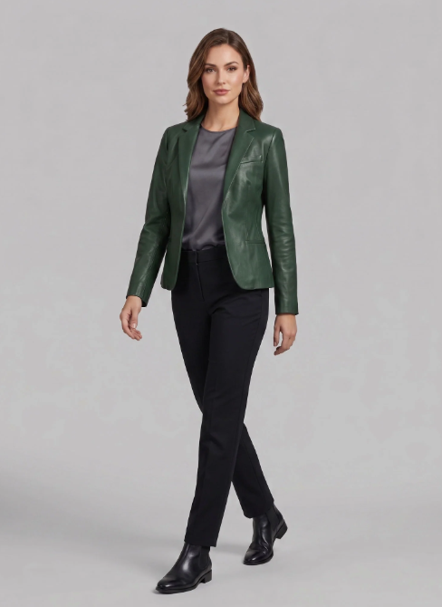 Grace Leather Blazer