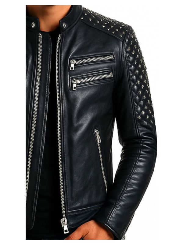 Grayson Black Leather Jacket - Men Leather Jacket Black