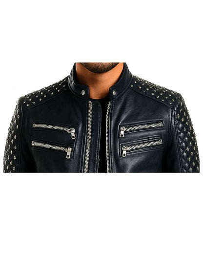 Grayson Black Leather Jacket - Men Leather Jacket Black