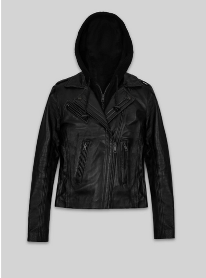 Hooded Flight Leather Jacket