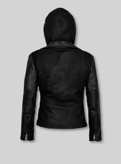 Hooded Flight Leather Jacket
