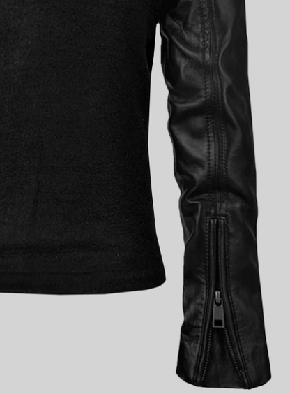 Hooded Flight Leather Jacket