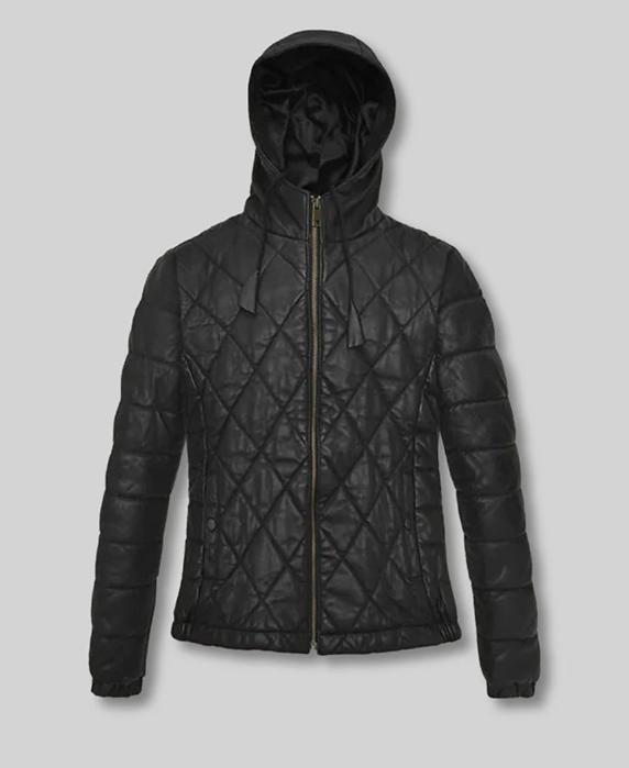 Hooded Leather Jacket