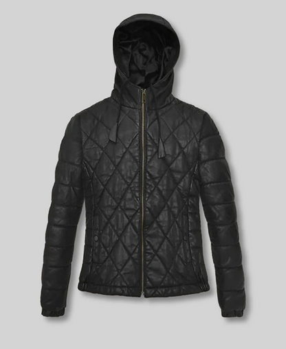 Hooded Leather Jacket