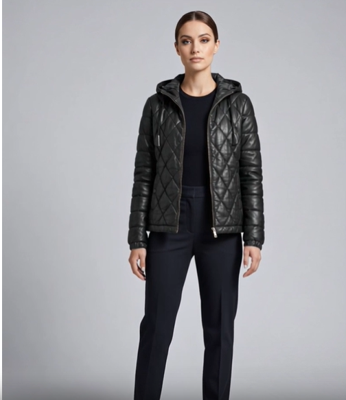 Hooded Leather Jacket