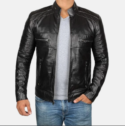 Ironclad Street Men’s Distressed Leather Biker Jacket