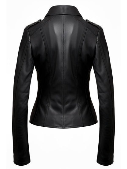 Isabella Black Biker Women Leather Jacket