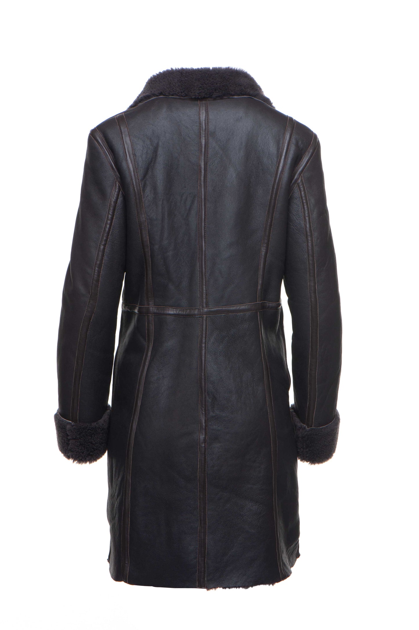 Women’s Shaunnas Buttoned 3/4 Length Shearling Coat