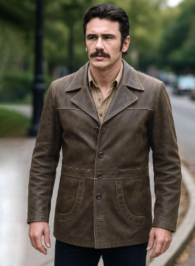 James Franco The Deuce Leather Trench Coat