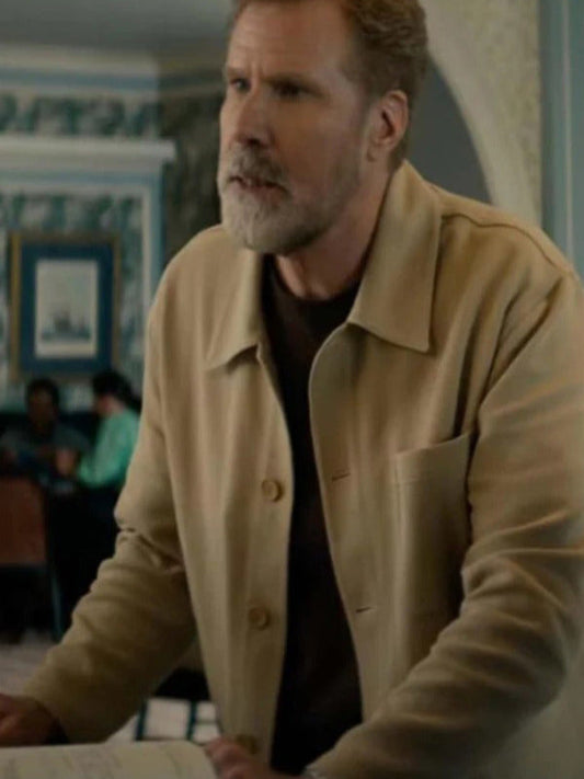 You are Cordially Invited 2025 Will Ferrell Beige Jacket