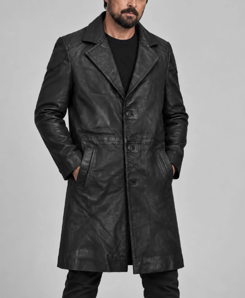 Karl Urban The Boys Leather Long Coat