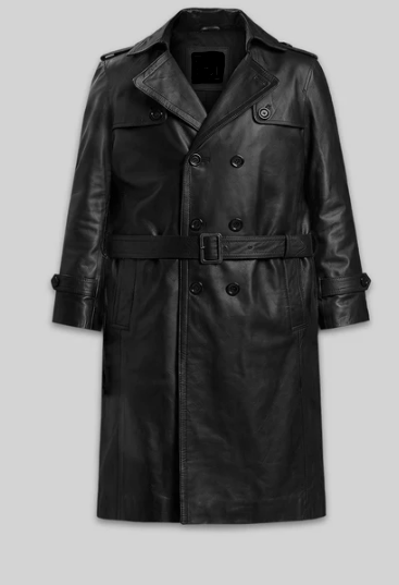 Leather Long Coat #205