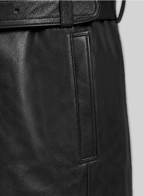 Leather Long Coat #205