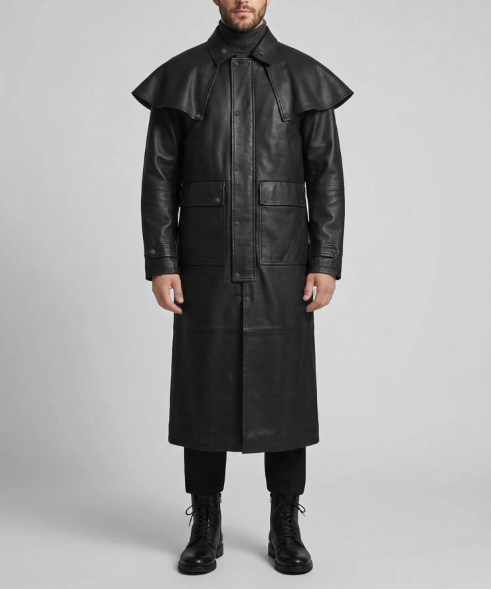 Leather Duster with Cape