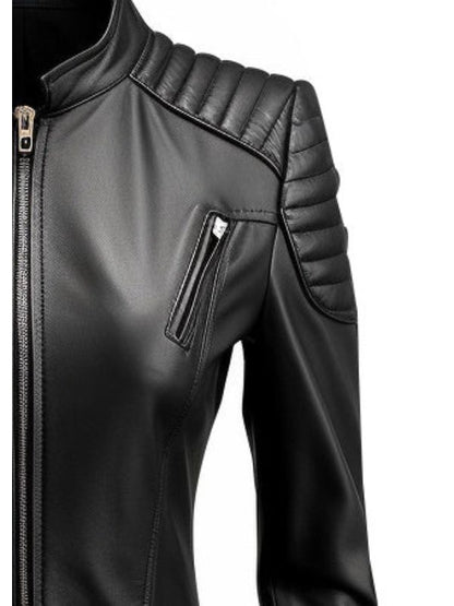 Lucinda Black Leather Stylish Jacket