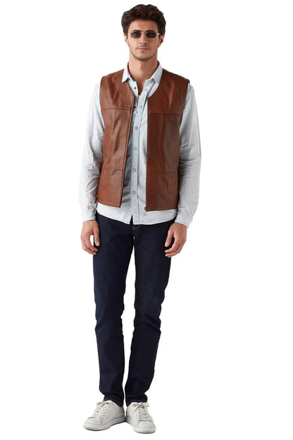 LuxuryLeatherVestForMen