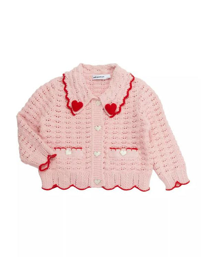 9-1-1 S08 Askyler Bell Red Heart Collar Pink Cardigan