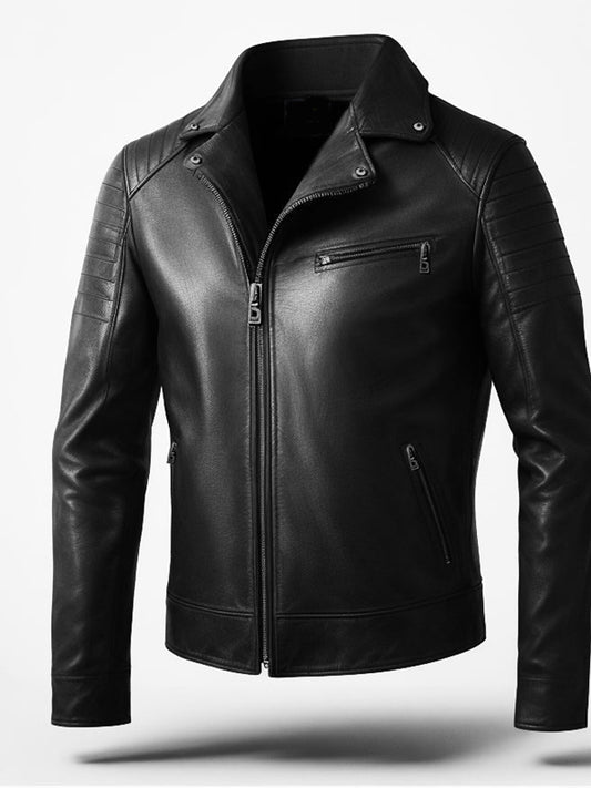 Martin Men Black Leather Jacket