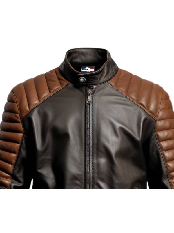 Men Black Brown Leather Jacket - Leather Jacket Black Brown