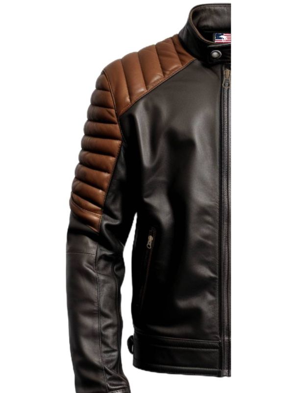 Men Black Brown Leather Jacket - Leather Jacket Black Brown