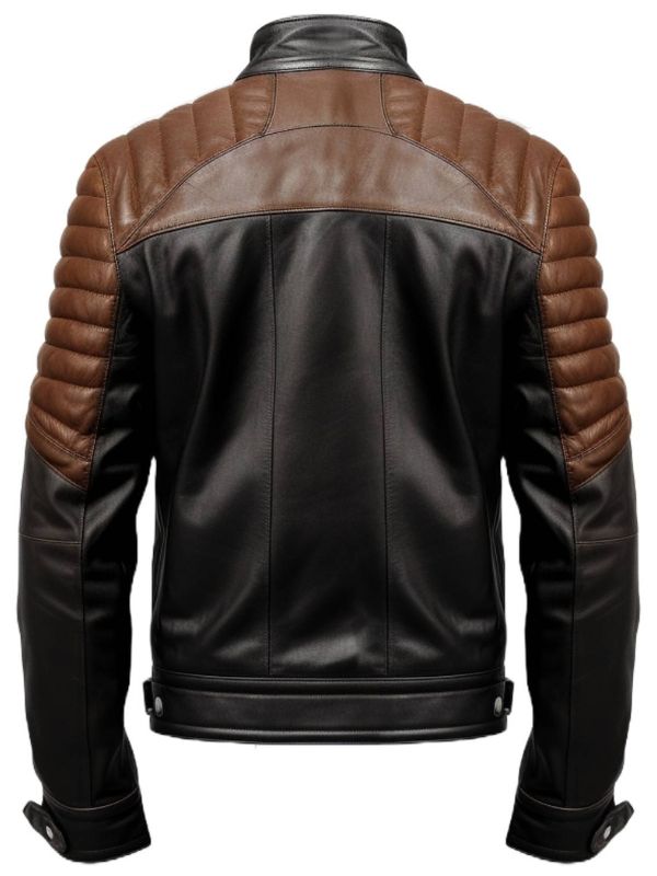 Men Black Brown Leather Jacket - Leather Jacket Black Brown