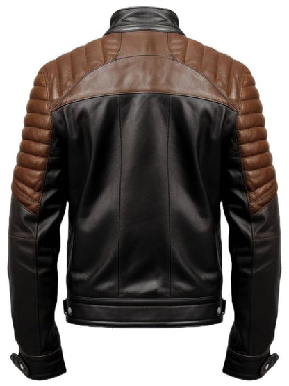 Men Black Brown Leather Jacket - Leather Jacket Black Brown