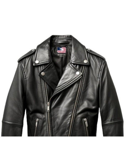Men Black Leather Biker Jacket - Biker Leather Jacket
