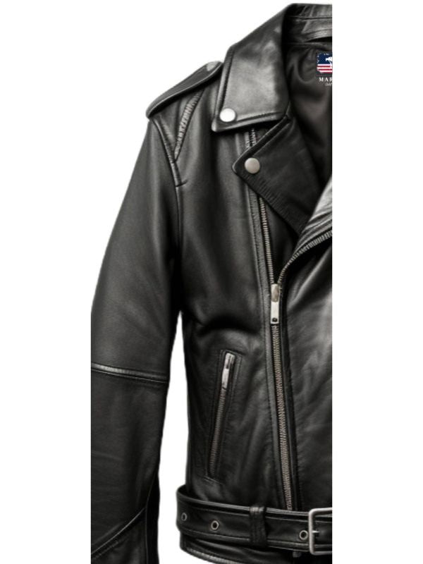 Men Black Leather Biker Jacket - Biker Leather Jacket