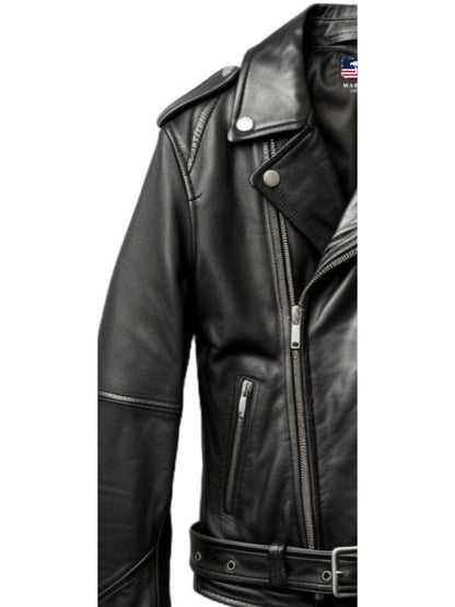 Men Black Leather Biker Jacket - Biker Leather Jacket